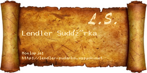 Lendler Sudárka névjegykártya